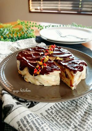 焼かない☆ホワイトチョコビスケットケーキ-レシピのメイン写真