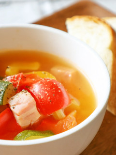 体に優しい簡単朝食。ベーコン野菜スープ-レシピのメイン写真