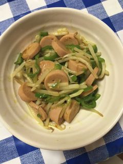 魚肉ソーセージの簡単カレー炒め-レシピのメイン写真