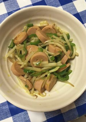 魚肉ソーセージの簡単カレー炒め-レシピのメイン写真