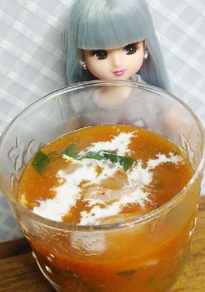 リカちゃん♡トマトジュースで冷静スープꕤ-レシピのメイン写真