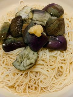 超簡単☆さっぱり茄子そうめん-レシピのメイン写真