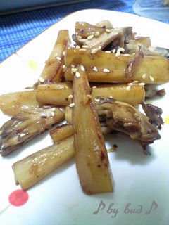 秋味こっくり♪レンコンと舞茸の炒め物-レシピのメイン写真