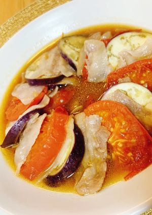 豚バラと茄子とトマトの重ね蒸し-レシピのメイン写真