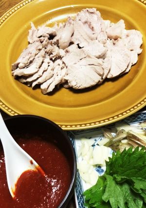 蒸し器にほっとくだけ！楽チン豚ポッサム風-レシピのメイン写真