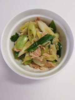 あと一品ほしいとき!ネギとツナ缶の副菜-レシピのメイン写真