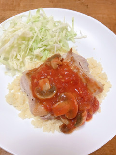 チキンステーキトマトソース☆クスクス添え-レシピのメイン写真
