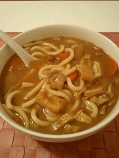 油揚げとなめこのカレーうどん-レシピのメイン写真