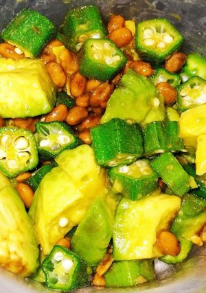 ☆オクラとアボカドの納豆和え☆-レシピのメイン写真