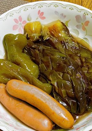 茄子とピーマンの煮浸し・コンソメ味で-レシピのメイン写真