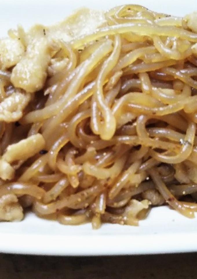 地味・美味・おつまみ♪鶏皮と白滝の炒り煮-レシピのメイン写真