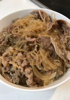 牛バラ切り落としと白滝の牛丼-レシピのメイン写真