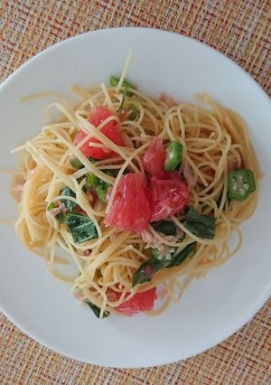 グレープフルーツの冷製パスタ-レシピのメイン写真