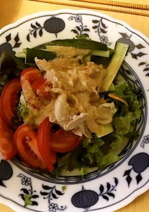 棒々鶏たれ風野菜サラダ-レシピのメイン写真