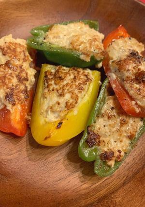 鶏ひき肉でカラフル肉詰め-レシピのメイン写真