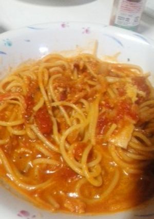 カニカマのトマトクリームパスタ-レシピのメイン写真