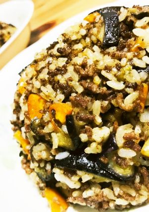 【簡単】ナスと牛ひき肉のチャーハン-レシピのメイン写真