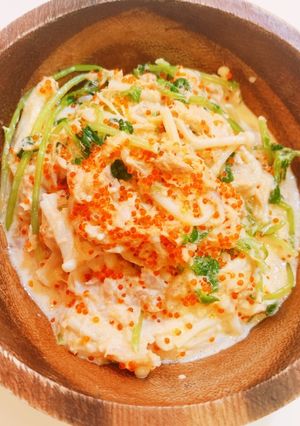 とびっこと豆苗とツナで!マヨネーズ和え♪-レシピのメイン写真