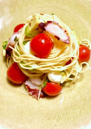 美肌効果★たこバジルパスタ-レシピのメイン写真