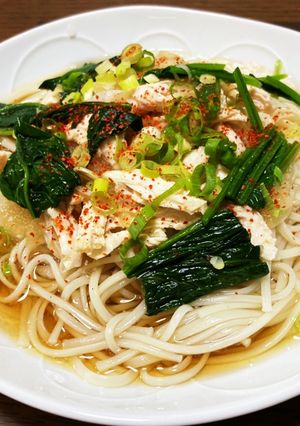 ササミおろしのぶっかけ素麺-レシピのメイン写真
