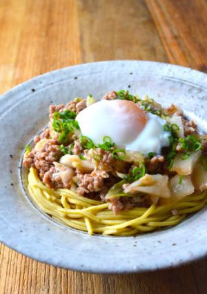 糖質制限！レンジで簡単豚キムチまぜそば-レシピのメイン写真