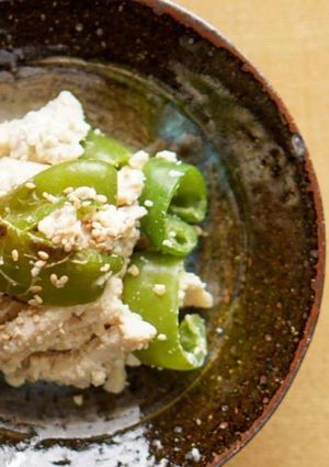 ピーマンと鶏肉の白あえ-レシピのメイン写真