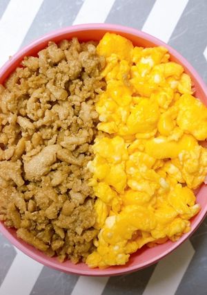 高タンパク　ソボロ弁当-レシピのメイン写真