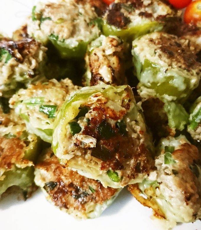 夏野菜消費！ピーマンの一口餃子肉詰め-レシピのメイン写真