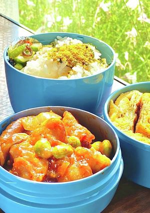 タロの弁当12 鶏のトマト煮ほか^_^-レシピのメイン写真