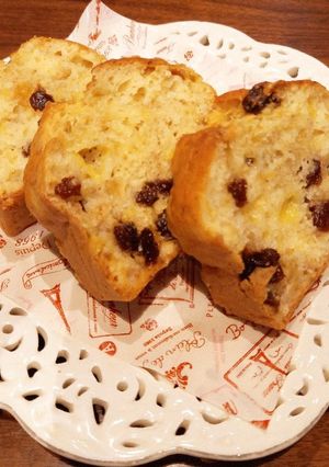 バナナ&レーズン(チョコ)簡単HMケーキ-レシピのメイン写真