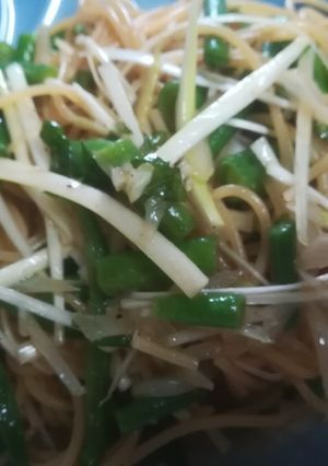 夏に!簡単!いんげんピーマン冷たいパスタ-レシピのメイン写真