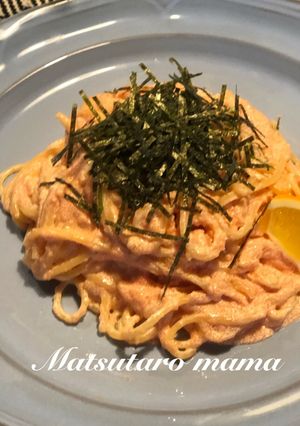 明太子のガーリッククリームパスタ✨-レシピのメイン写真