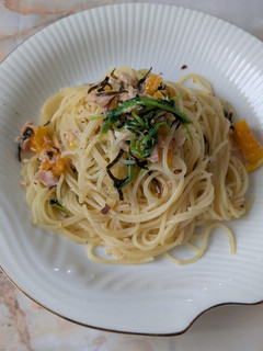 簡単!塩こんぶとツナとみかんの冷製パスタ-レシピのメイン写真