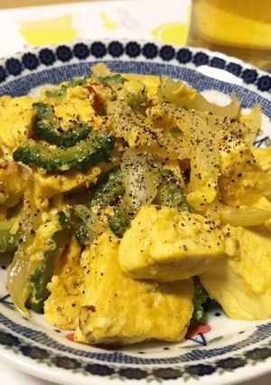 肉なし!カレー風味のゴーヤチャンプルー-レシピのメイン写真
