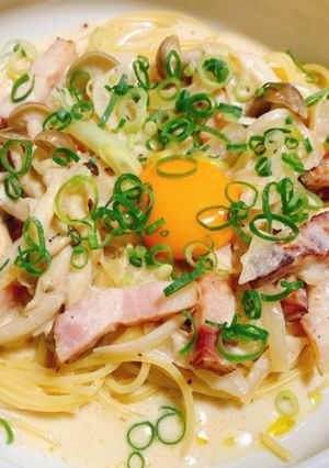 牛乳で簡単カルボナーラ風クリームパスタ-レシピのメイン写真