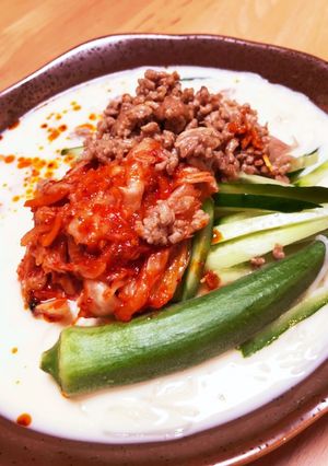 ヘルシー！豆乳キムチ素麺-レシピのメイン写真
