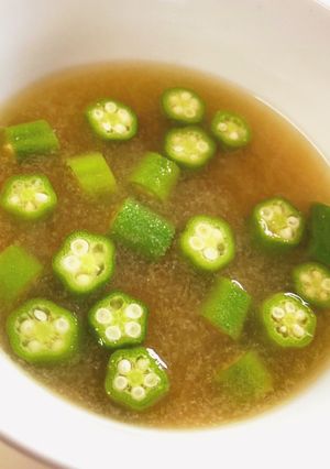 夏野菜★ おくらのお味噌汁-レシピのメイン写真