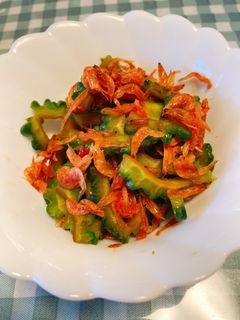 ゴーヤで夏バテ解消!ゴーヤと小エビの煮物-レシピのメイン写真