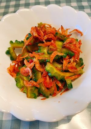 ゴーヤで夏バテ解消！ゴーヤと小エビの煮物-レシピのメイン写真