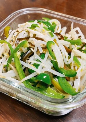 簡単常備菜✨もやしとピーマンの塩昆布和え-レシピのメイン写真