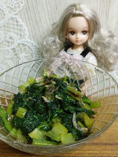 リカちゃん♡小松菜ですよ。じゃこ和え-レシピのメイン写真