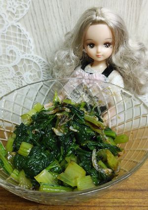 リカちゃん♡小松菜ですよ。じゃこ和え-レシピのメイン写真
