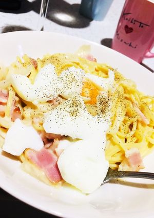 全卵カルボナーラ-レシピのメイン写真