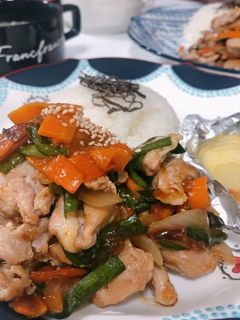 豚こまとニラの中華炒め-レシピのメイン写真