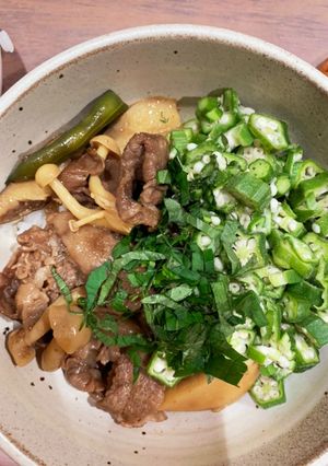 オクラ大量消費☆夏のさっぱり牛丼-レシピのメイン写真
