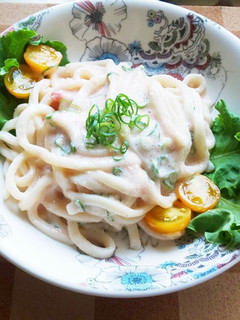 簡単!辛子明太子クリームうどん(パスタ)-レシピのメイン写真