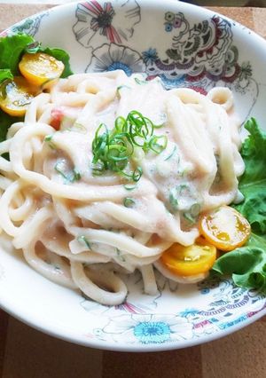 簡単!辛子明太子クリームうどん(パスタ)-レシピのメイン写真