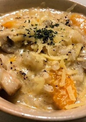 小豆島のバターナッツで豆乳チーズリゾット-レシピのメイン写真