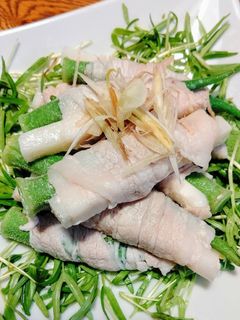 糖質オフ!豚肉オクラと長芋の肉巻き-レシピのメイン写真