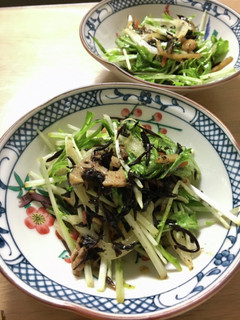 水菜とひじきと大豆のサラダ-レシピのメイン写真